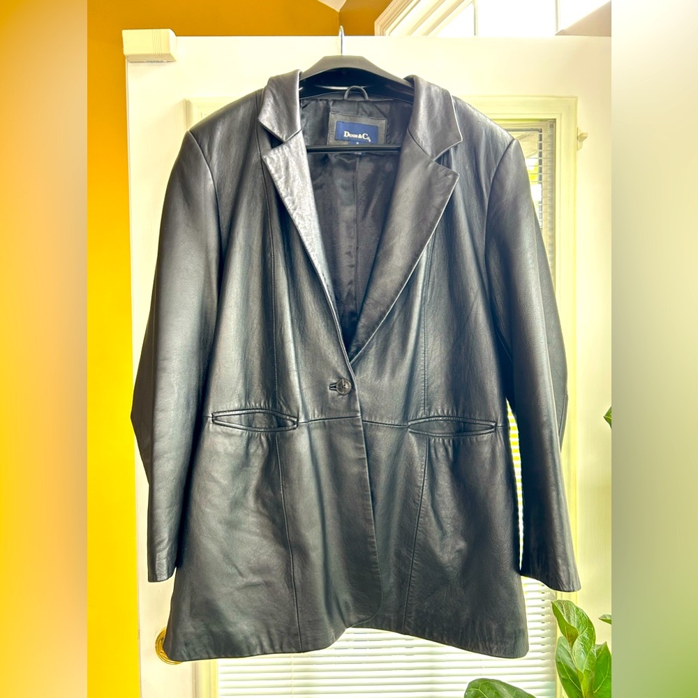 Denim & Co Genuine Leather Jacket